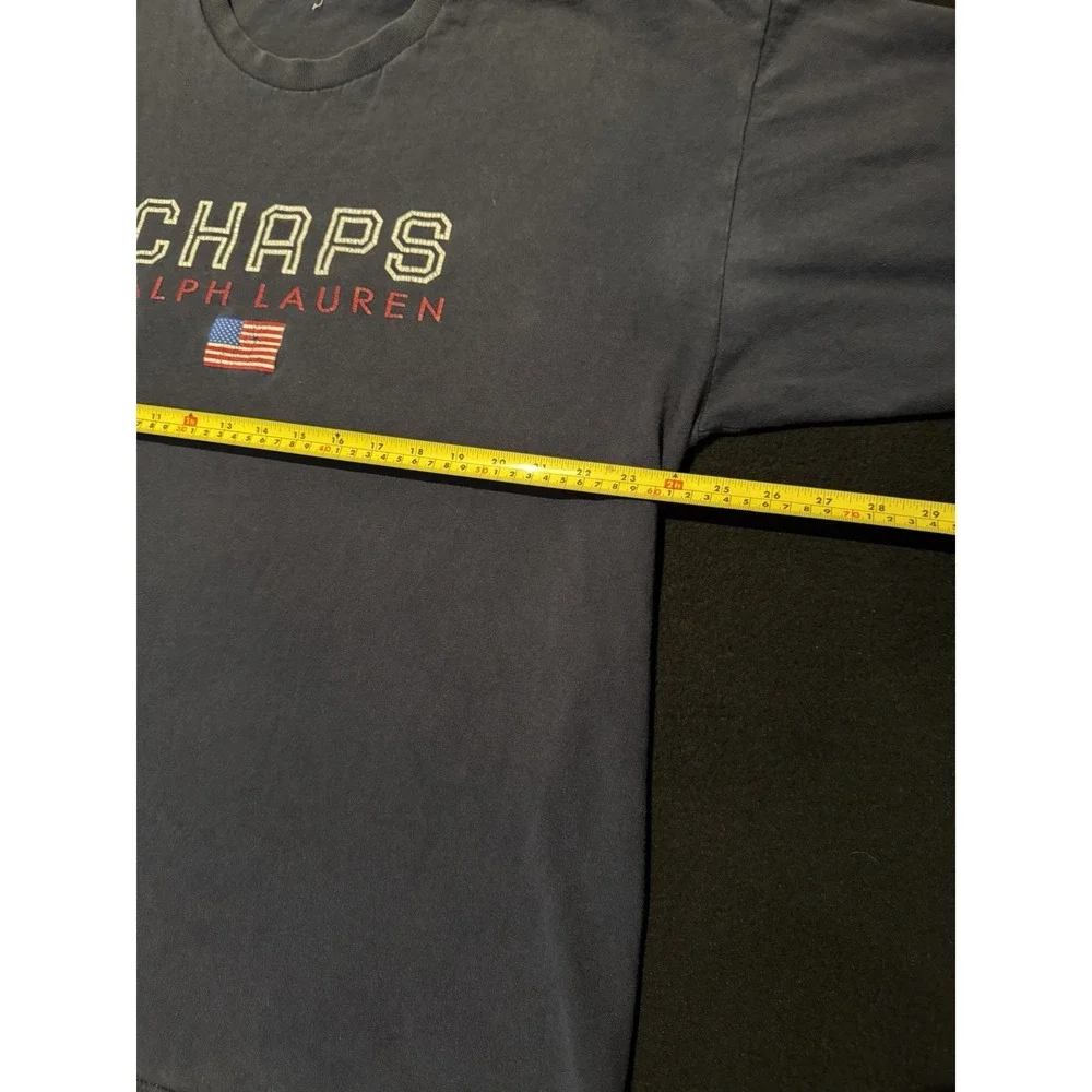 Chaps Ralph Lauren Vintage Flag Graphic Navy Blue Mens Size XL
